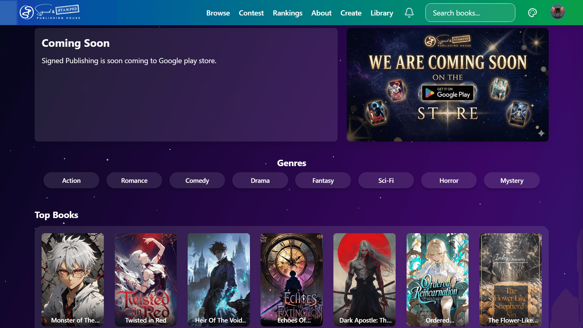 Publishing platform mobile view placeholder