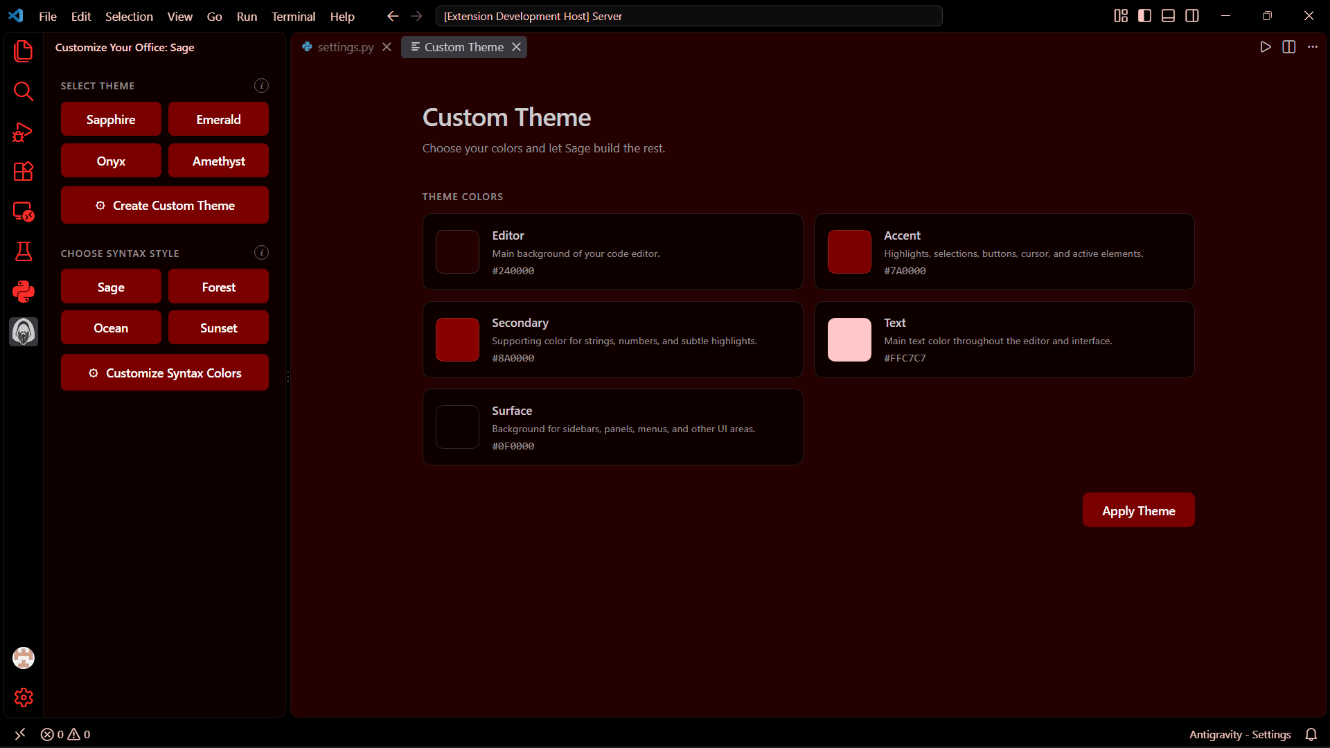SageArt extension overview placeholder